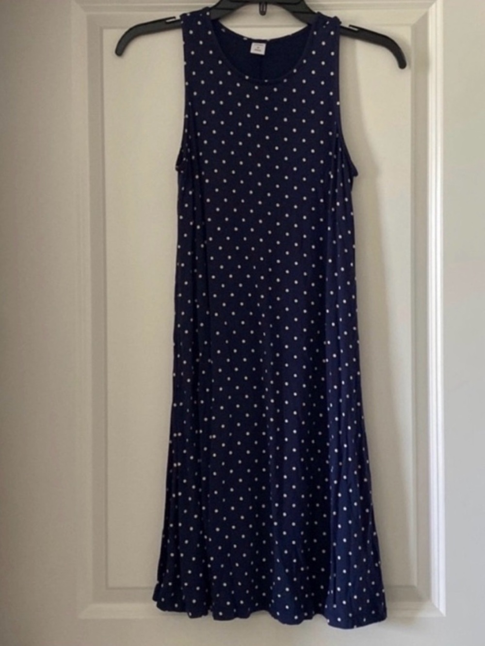 Old Navy Navy Dots Knit Swing Dress Size XS
